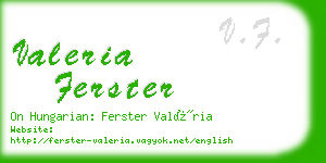 valeria ferster business card